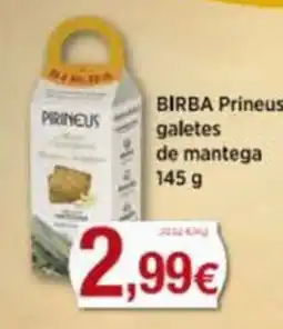 Supermercats Jespac Birba prineus galetes de mantega oferta