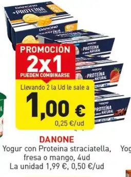 Hiperber Danone Yogur con Proteina straciatella, fresa o mango oferta