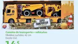 Alcampo One Two Fun Camión de transporte + vehículos oferta