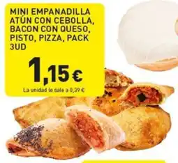 Hiperber Mini empanadilla atún con cebolla, bacon con queso, pisto, pizza oferta