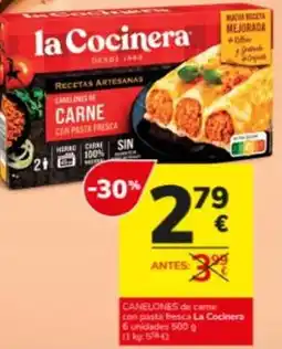 Consum La cocinera - canelones de carne oferta