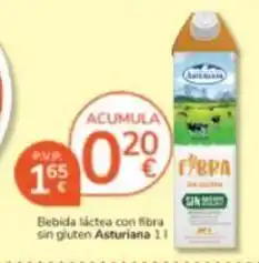 Consum Central lechera asturiana - bebida lactea con fibra sin gluten oferta