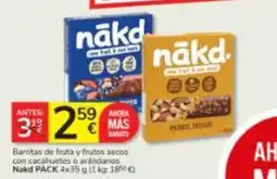 Consum Nakd - barritas de fruta y frutos secos con cacahuetes o arándanos oferta