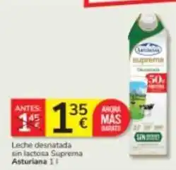 Consum La asturiana - leche desnatada sin lactosa suprema oferta