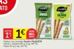 Consum Ato - palitos con cereales snatt's paquete oferta