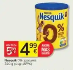 Consum Nestlé - nesquik 0% azucares oferta