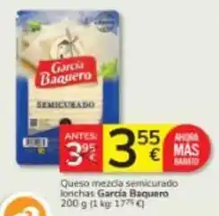 Consum García baquero - queso mezcla semicurado lonchas oferta