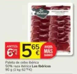 Consum Ibéritos - paleta de cebo iberica 50% raza iberica oferta