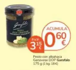 Consum Garofalo - pesto con albahaca genovese dop oferta