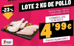 AhorraMas Lote 2 kg de pollo oferta