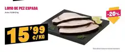 AhorraMas Lomo de pez espada oferta