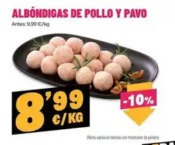 AhorraMas Albóndigas de pollo y pavo oferta