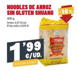 AhorraMas Kong - noodles de arroz sin gluten oferta