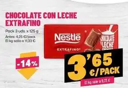 AhorraMas Nestlé - chocolate con leche extrafino oferta