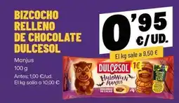 AhorraMas Dulcesol - bizcocho relleno de chocolate oferta
