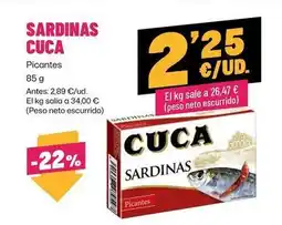 AhorraMas Cuca - sardinas oferta