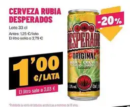 AhorraMas Desperados - cerveza rubia oferta