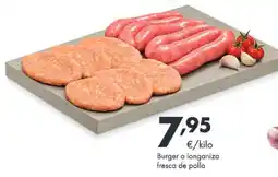 Supermercados Lupa Burger o longaniza fresca de pollo oferta