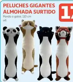 Alcampo Panda - peluches gigantes almohada surtido oferta