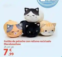 Alcampo Gatito de peluche con relleno reciclado marshmallow oferta