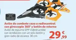 Alcampo Solo - avión de combate caza a radiocontrol con giroscopio 360° y botón de retorno oferta