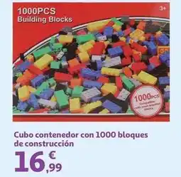 Alcampo Cubo contenedor con 1000 bloques de construcción oferta