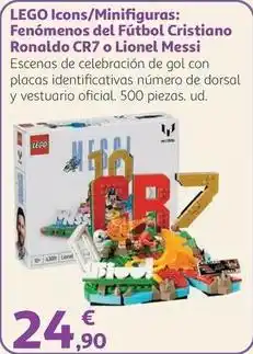 Alcampo Lego - icons/minifiguras: fenómenos del futbol cristiano ronaldo cr7 o lionel messi oferta