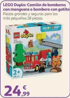 Alcampo Lego - camion de bomberos con manguera o bombero con gatito oferta