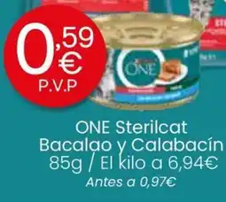 Dialprix One sterilcat bacalao y calabacin oferta