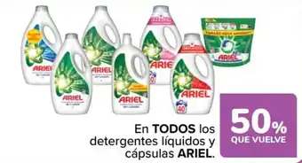 Ariel detergentes líquidos y cápsulas