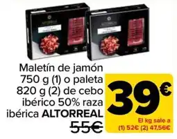 Carrefour altorreal maletín de jamón oferta