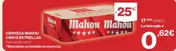 Hipercor Mahou cinco estrellas oferta