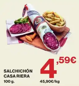 Hipercor Salchichón Casa Riera oferta