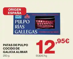Hipercor Alimar patas de pulpo cocido de galicia oferta