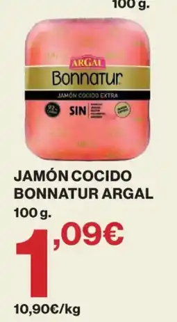 Hipercor Argal bonnatur jamón cocido extra oferta