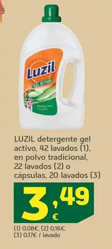 HiperDino Luzil detergente gel activo oferta