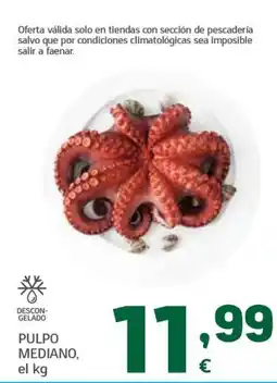 HiperDino Pulpo mediano oferta