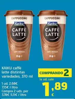HiperDino Kaiku cappuccino caffe latte oferta