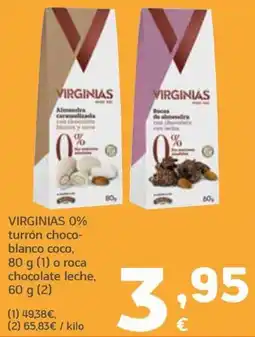 HiperDino virginias 0% turron choco-blanco coco oferta