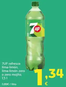 HiperDino 7up refresco lima-limón, lima-limón zero o zero mojito oferta