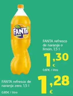 HiperDino Fanta refresco de naranja o limón oferta