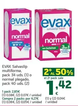 HiperDino evax salvaslip fresh normal oferta