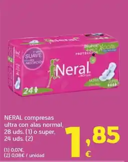 HiperDino Neral compresas ultra con alas normal oferta