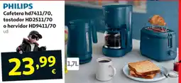 Alcampo Philips cafetera hd7411/70, tostador hd2511/70 o hervidor hd9411/70 oferta