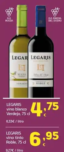 HiperDino Legaris vino blanco Verdejo oferta