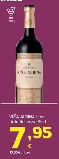 HiperDino Viña Albina vino tinto Reserva oferta