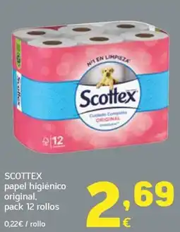 HiperDino Scottex papel higiénico original oferta