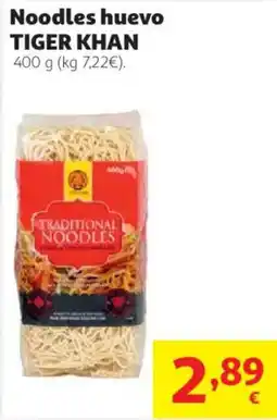 Alcampo Tiger Khan noodles huevo oferta