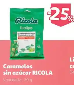 Alcampo ricola caramelos sin azúcar oferta