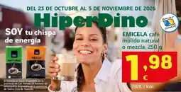HiperDino Emicela - cafe molido natural o mezcla oferta